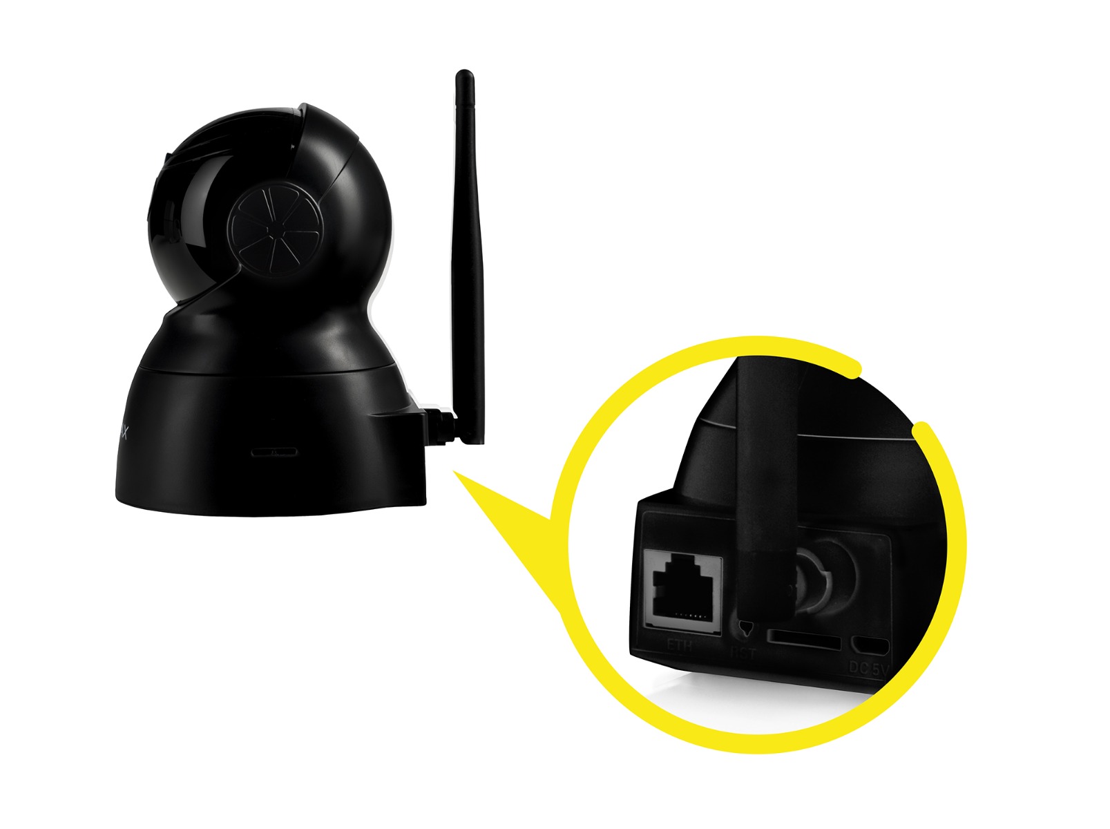 Vnútorná čierna IP kamera Overmax Camspot 3.5